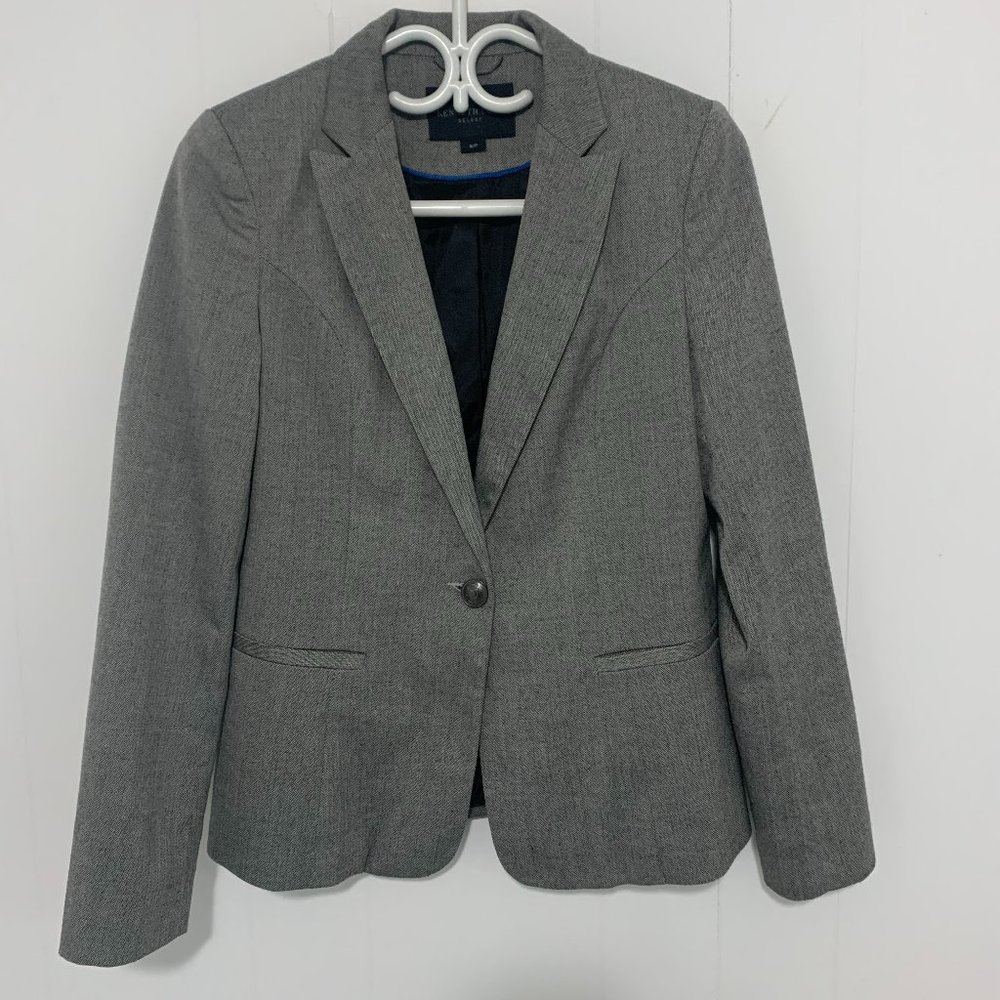 Kenneth Cole Grey Single Breasted Fitted Blazer - Small